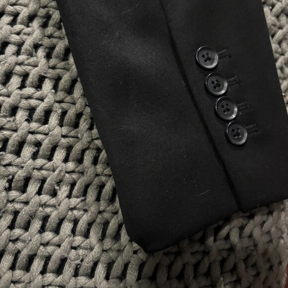 🖤 Express Editor Fitted One Button Blazer - Black - Size 12 - Picture 3 of 8
